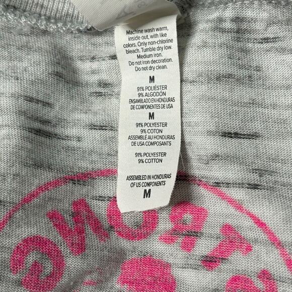 Bella Canvas Strong Athletic Woman Tank Heather Gray Pink Size Medium - Picture 7 of 8